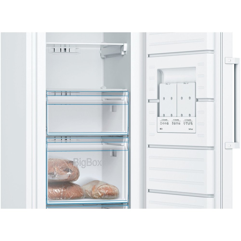 60cm Frost Free Tall Freezer, White - Bosch GSN33VWEPG Series 4 - Naamaste London Homewares - 3