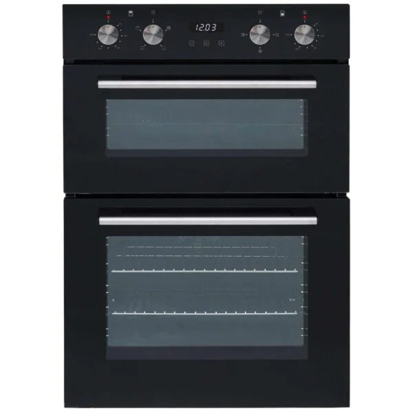 SIA 60cm Built In Electric Double Oven & 70cm Black Glass 5 Burner Gas Hob - London Houseware - 3