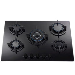 SIA 60cm Built In Electric Double Oven & 70cm Black Glass 5 Burner Gas Hob - London Houseware - 2