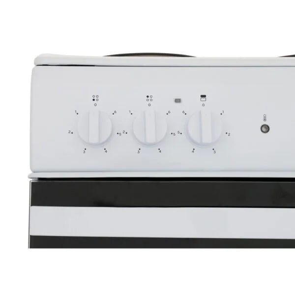 50cm Double Electric Cooker/Separate Grill, White – Indesit ID5E92KMW/UK - London Houseware - 2