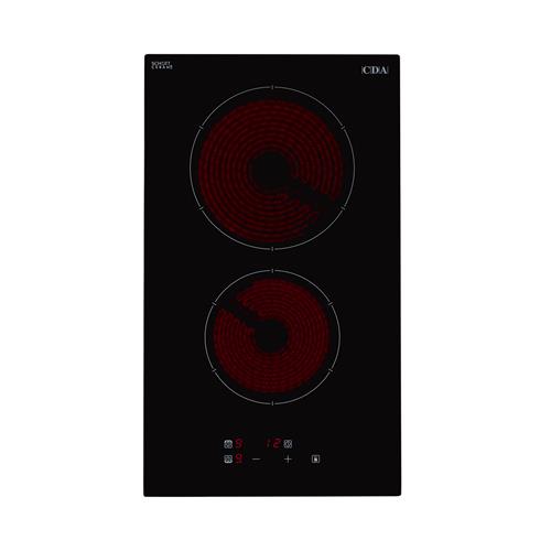 30cm 2 Zone Electric Ceramic Hob, Domino Black - CDA HC3621FR - Naamaste London Homewares - 6