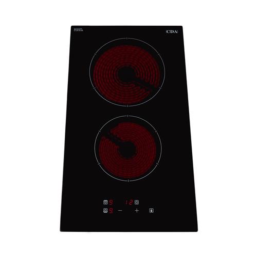 30cm 2 Zone Electric Ceramic Hob, Domino Black - CDA HC3621FR - Naamaste London Homewares - 5