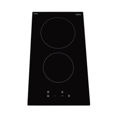 30cm 2 Zone Electric Ceramic Hob, Domino Black - CDA HC3621FR - Naamaste London Homewares - 4