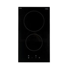 30cm 2 Zone Electric Ceramic Hob, Domino Black - CDA HC3621FR - Naamaste London Homewares - 3