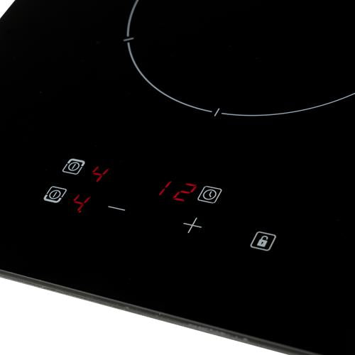 30cm 2 Zone Electric Ceramic Hob, Domino Black - CDA HC3621FR - Naamaste London Homewares - 2