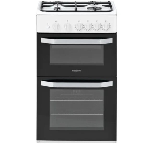 50 cm Double Gas Cooker, White – Hotpoint HD5G00KCW/UK - London Houseware - 1