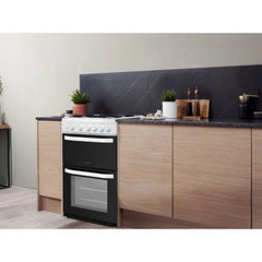 50 cm Double Gas Cooker, White – Hotpoint HD5G00KCW/UK - London Houseware - 3