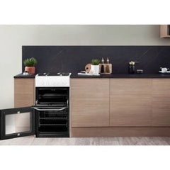 50 cm Double Gas Cooker, White – Hotpoint HD5G00KCW/UK - London Houseware - 2