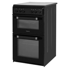 Double Electric Cooker Oven And Hob, Black – Hotpoint HD5V92KCB/UK - London Houseware - 4