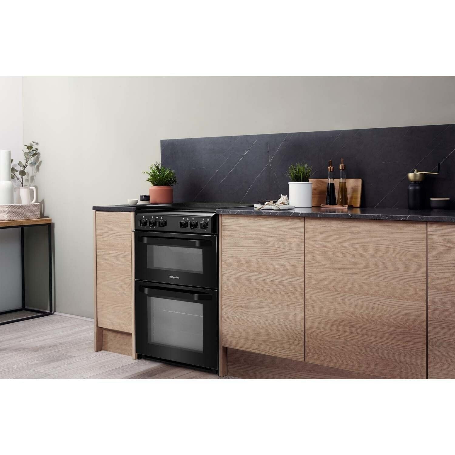 Double Electric Cooker Oven And Hob, Black – Hotpoint HD5V92KCB/UK - London Houseware - 5