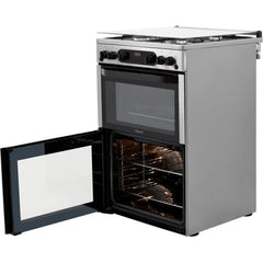 60cm Gas Cooker with Gas Hob/FreeStanding, Silver – Hotpoint HDM67G0CCX/UK - London Houseware - 2