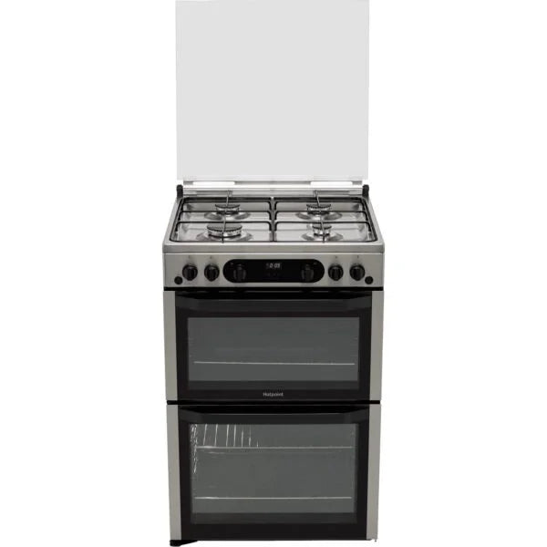 60cm Gas Cooker with Gas Hob/FreeStanding, Silver – Hotpoint HDM67G0CCX/UK - London Houseware - 4