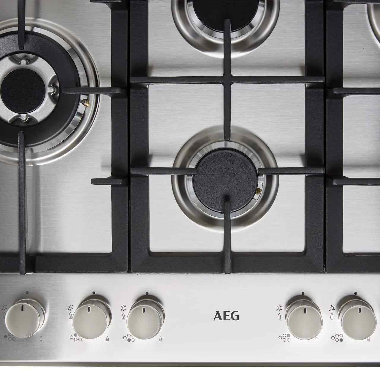 74cm AEG Gas Hob 5 Burner Stainless Steel - HGB75500SM - London Houseware - 5