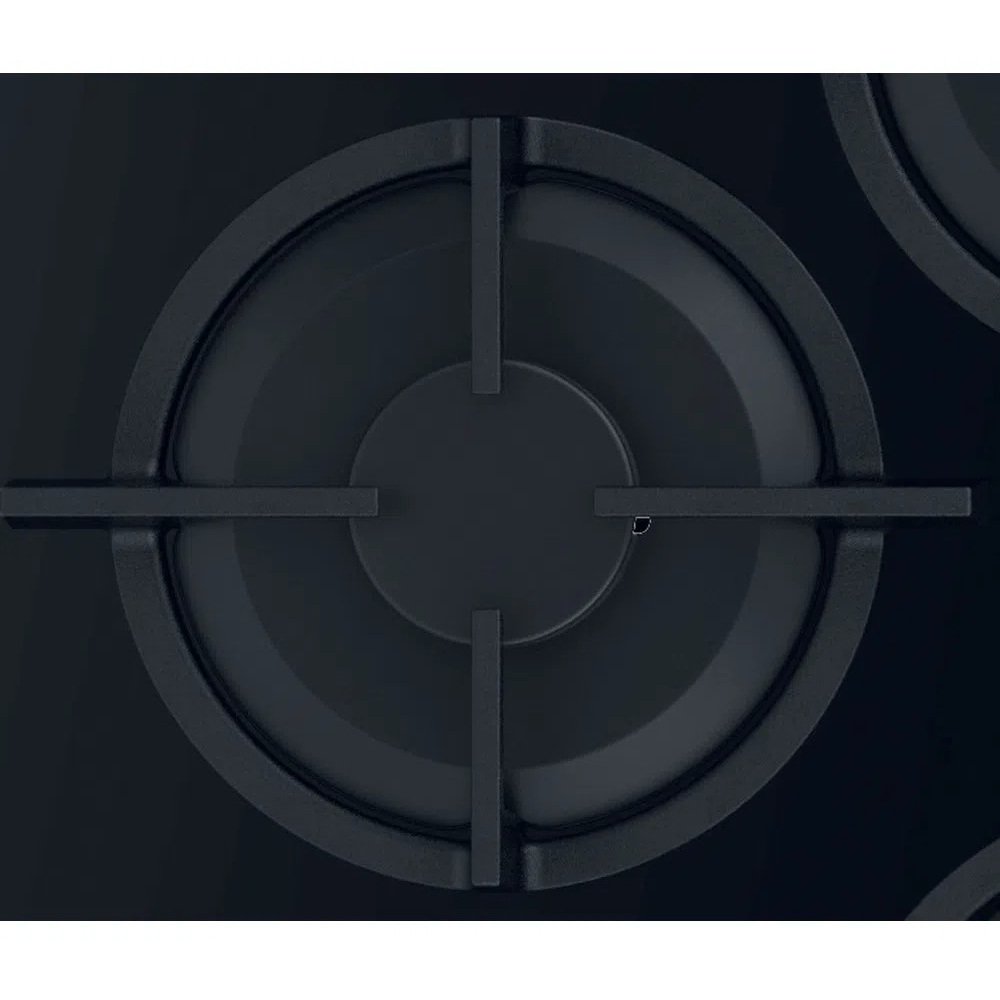 60cm 4 Burner Gas Hob Black - Hotpoint HGS 61S BK - Naamaste London Homewares - 3