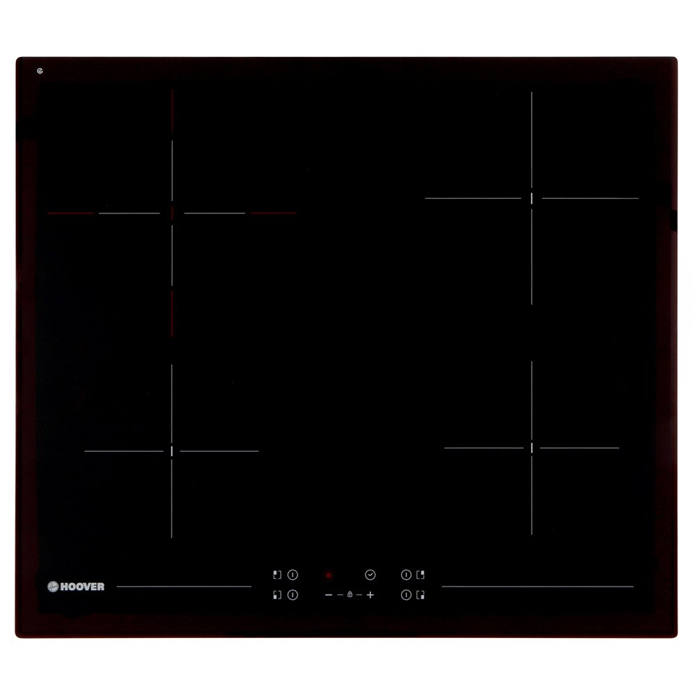 60cm 4 Zone Electric Ceramic Hob, Black on Glass - Hoover HH64DB3T - Naamaste London Homewares - 1