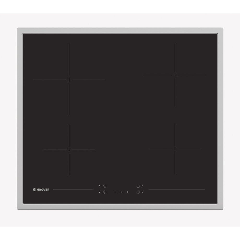 60cm 4 Zone Electric Ceramic Hob, Stainless Steel Trim - Hoover HH64FC - Naamaste London Homewares - 1