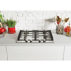 4 Burner Gas Hob Stainless Steel, Inox plate - Hoover HHG6BRMX - Naamaste London Homewares - 2