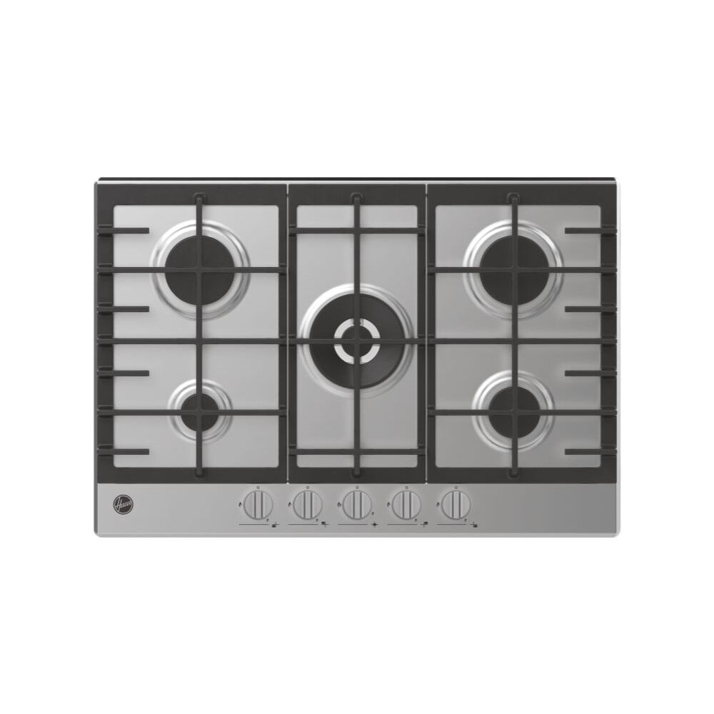 75cm Gas Hob 5 Burner Stainless Steel - Hoover HHG75WK3X - London Houseware - 1