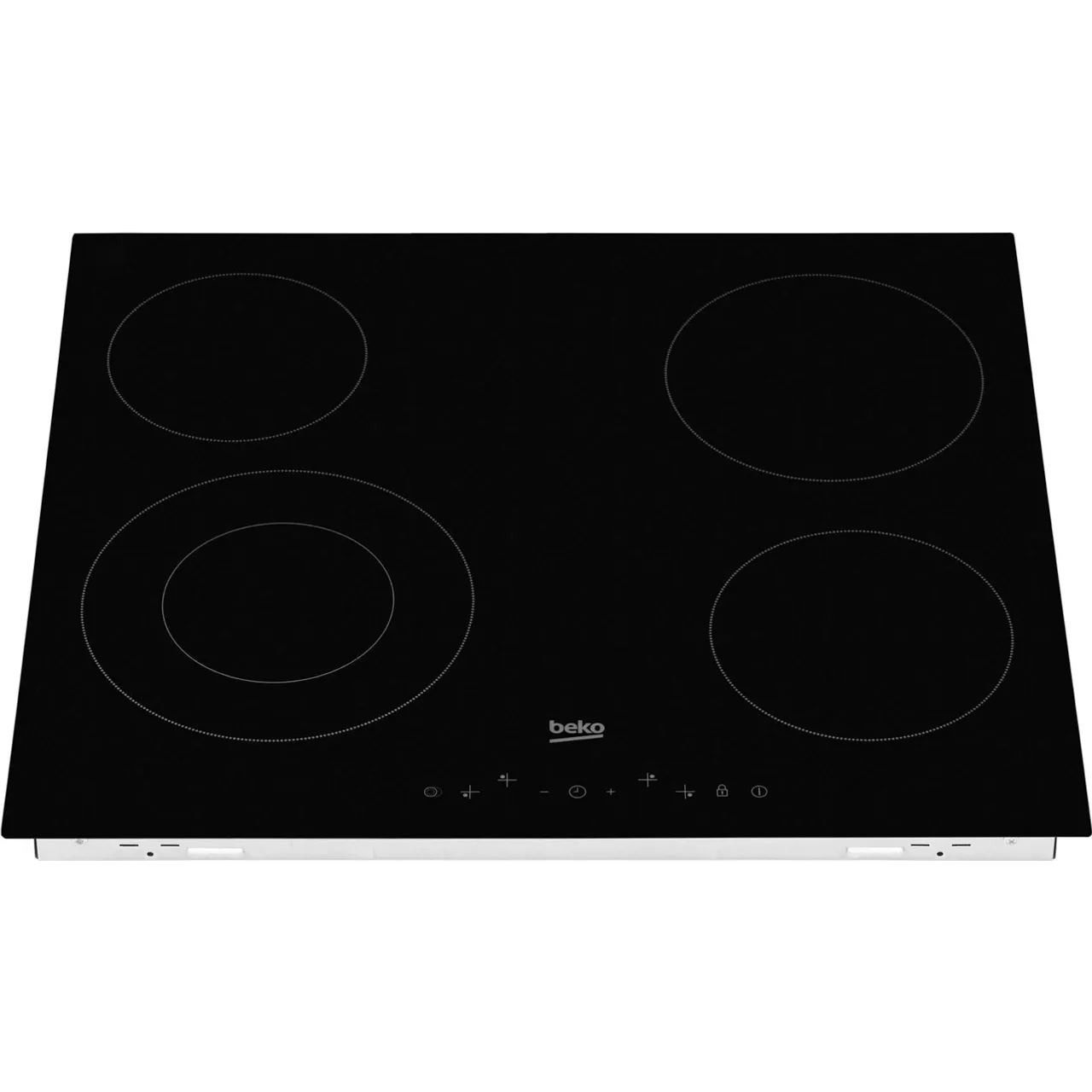 58cm 4 Zone Electric Ceramic Hob, Frameless - Beko HIC64402T - Naamaste London Homewares - 3