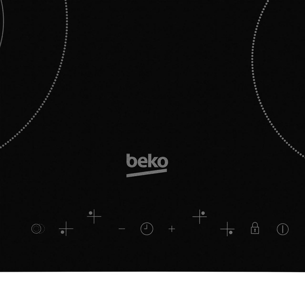 58cm 4 Zone Electric Ceramic Hob, Frameless - Beko HIC64402T - Naamaste London Homewares - 2