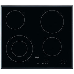 60cm Radiant 4 Zone Electric Ceramic Hob, Frameless - AEG HK624010FB - Naamaste London Homewares - 1