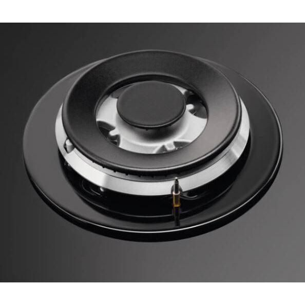 Flame Light 4 Burner AEG Gas Hob Black On Glass - HKB64450NB - Naamaste London Homewares - 7