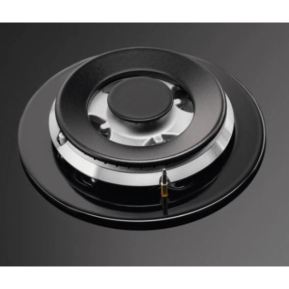 Black on Glass AEG Gas Hob 5 Burner - HKB95450NB - Naamaste London Homewares - 5