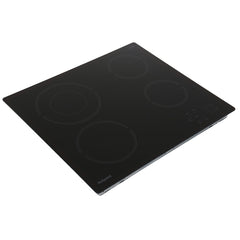 58cm Black 4 Zone Electric Ceramic Hob - Hotpoint HR612CH - Naamaste London Homewares - 2