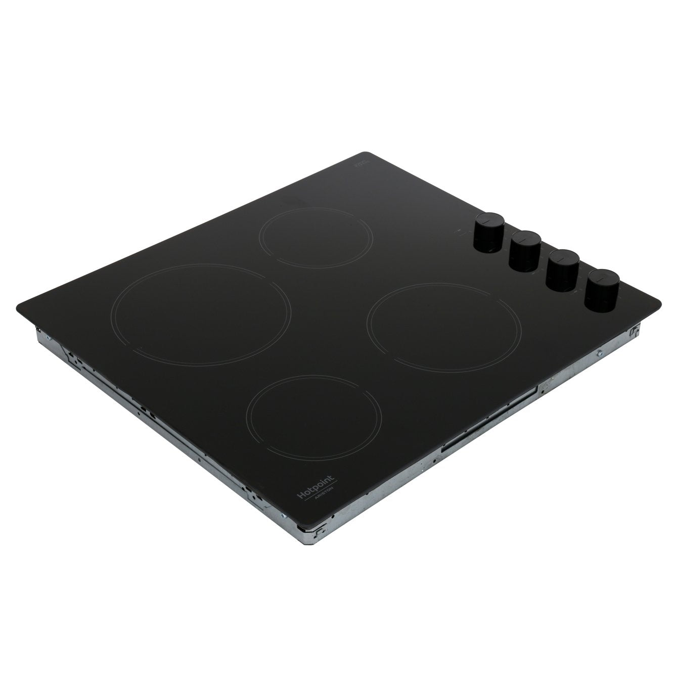 58cm 4 Zone Electric Ceramic Hob, Black - Hotpoint HR619CH - Naamaste London Homewares - 3