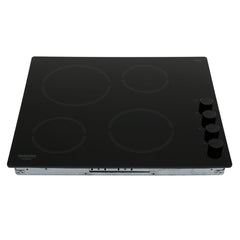 58cm 4 Zone Electric Ceramic Hob, Black - Hotpoint HR619CH - Naamaste London Homewares - 2