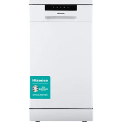 45cm White Freestanding Slimline Dishwasher - Hisense HS523E15WUK - London Houseware - 1