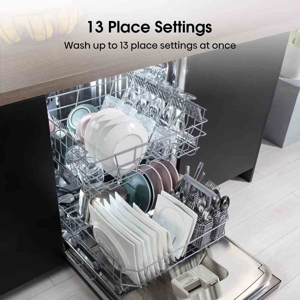 Hisense Dishwasher, 60cm Black Freestanding - HS622E90BUK - London Houseware - 5