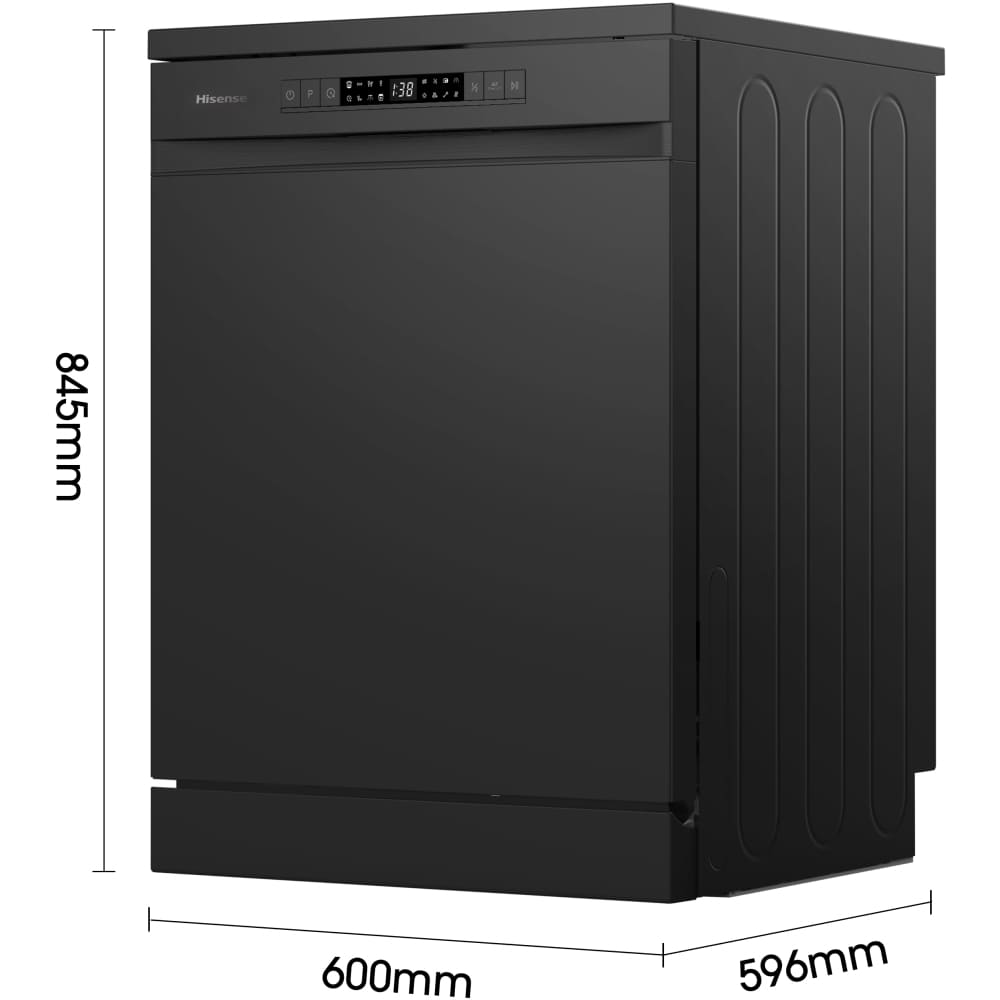 Hisense Dishwasher, 60cm Black Freestanding - HS622E90BUK - London Houseware - 13