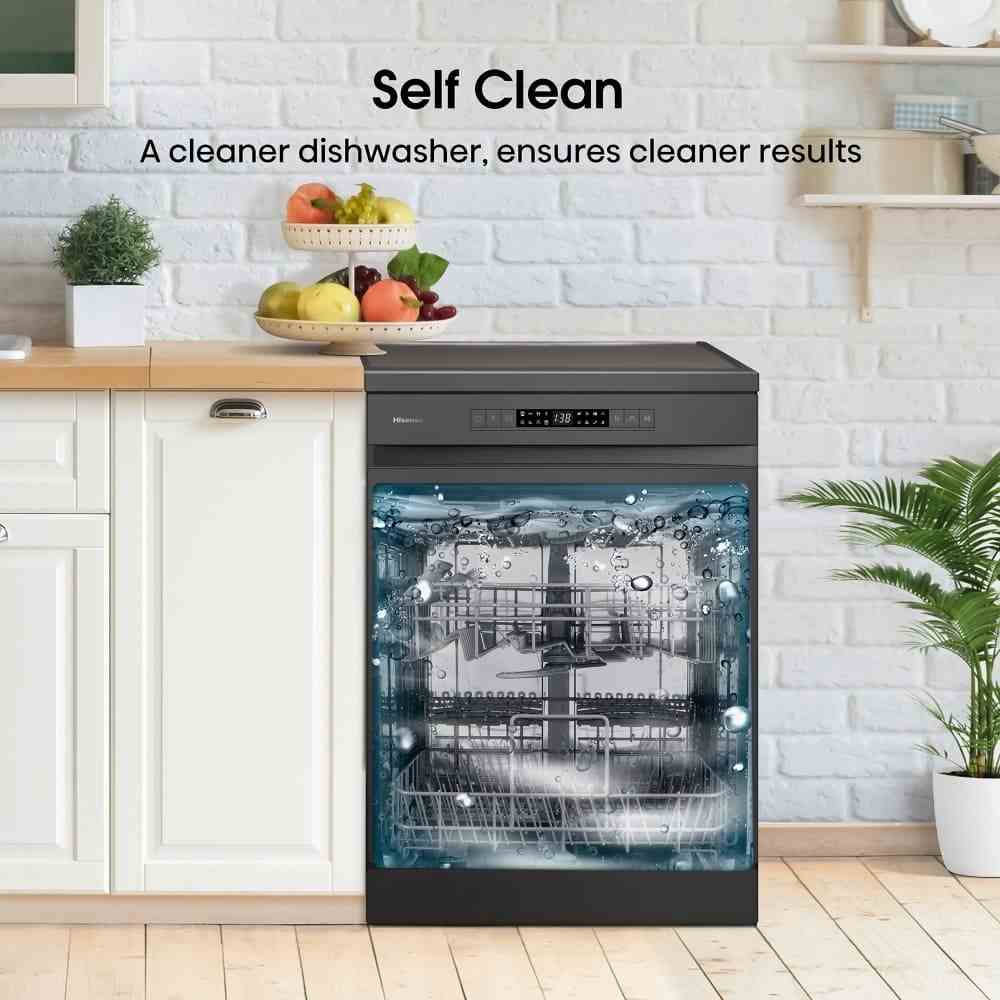 Hisense Dishwasher, 60cm Black Freestanding - HS622E90BUK - London Houseware - 6