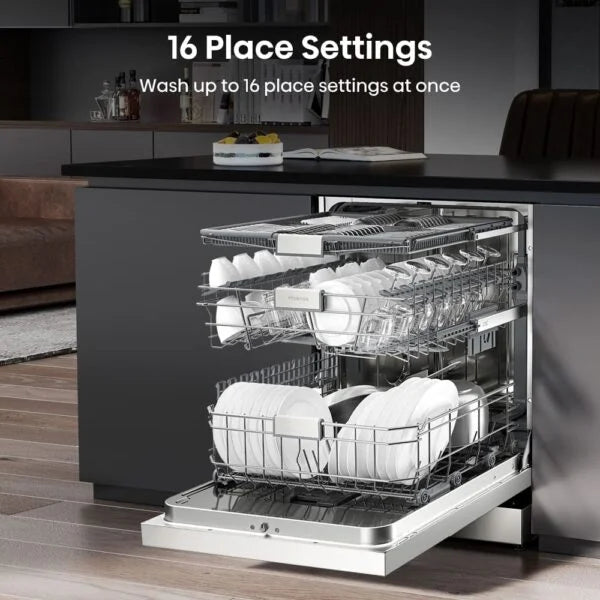 Hisense Dishwasher, White Freestanding - HS673C60WUK - London Houseware - 13