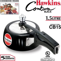 Hawkins CB15 - Contura Black 1.5L Hard Anodised Pressure Cooker - London Houseware - 2