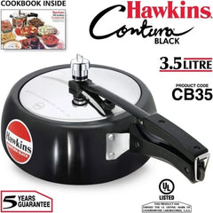 Hawkins CB35 - Contura Black 3.5L Hard Anodised Pressure Cooker - London Houseware - 2