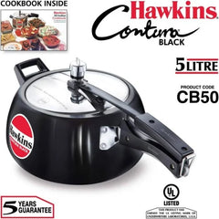 5L Black Contura Pressure Cooker Hawkins CB50 London Houseware