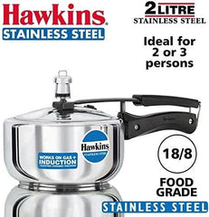 Hawkins Stainless Steel Pressure Cooker - 2 Litre / HSS20 - London Houseware - 2