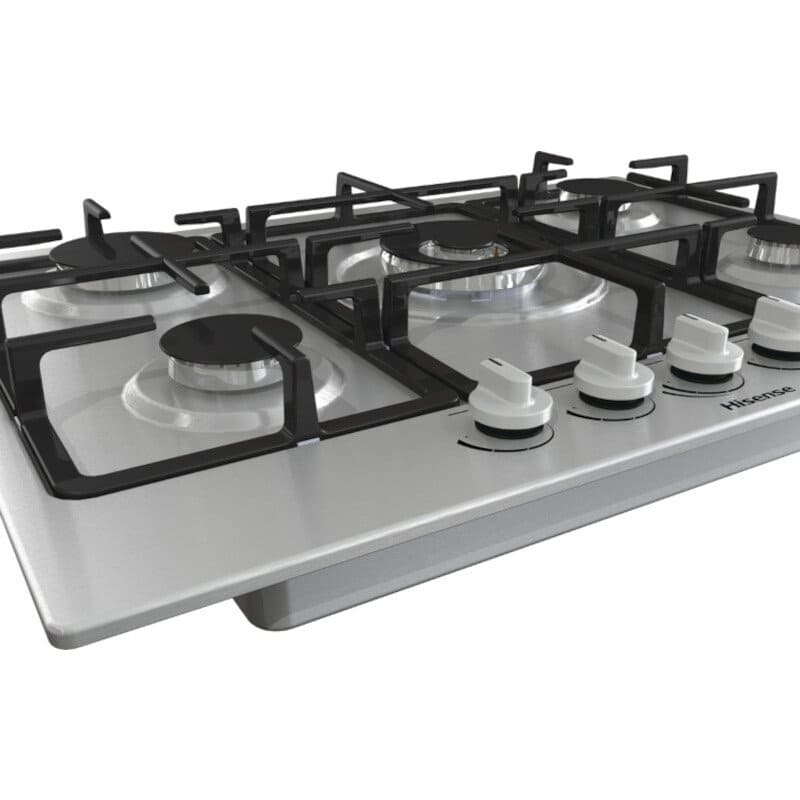 75cm 5 Burner Gas Hob Stainless Steel on Glass - Hisense GM773XF - London Houseware - 7