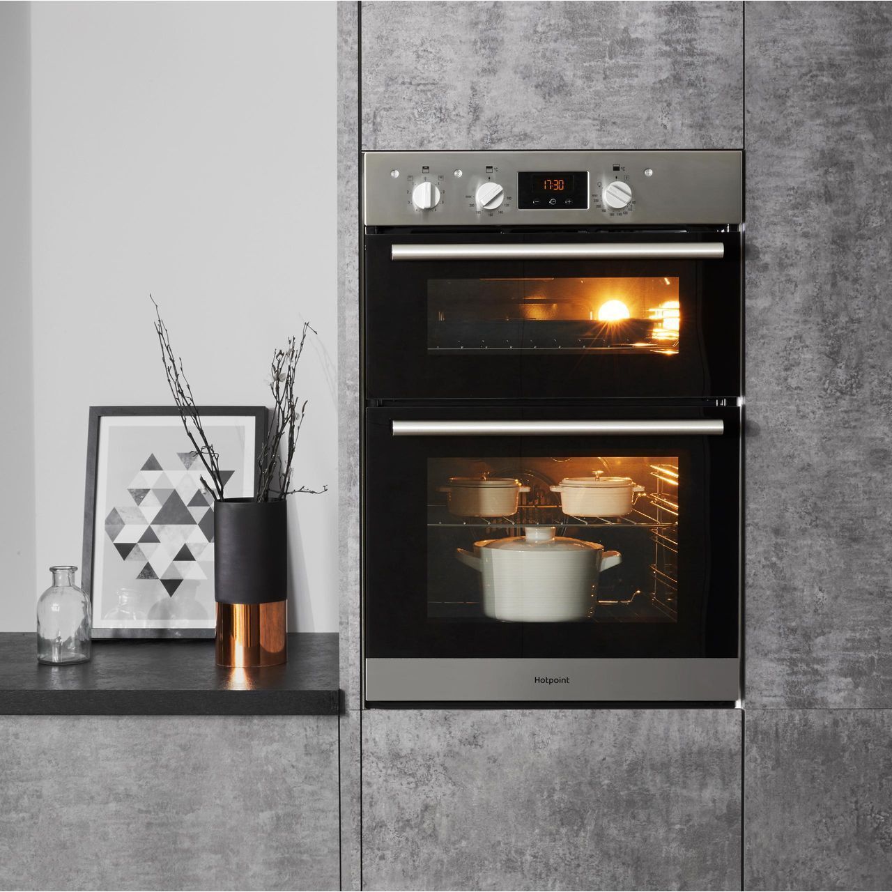 60cm Built In Electric Double Oven, Stainless – Hotpoint DD2540IX - London Houseware - 5