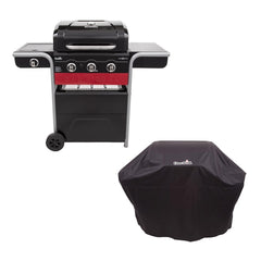 3 Burner Hybrid BBQ Grills Cover Pack, Black - Char-Broil - Naamaste London Homewares - 1