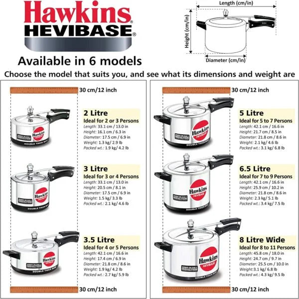 Hawkins Pressure Cooker Hevibase 3.5 Litre – IH35 - London Houseware - 4