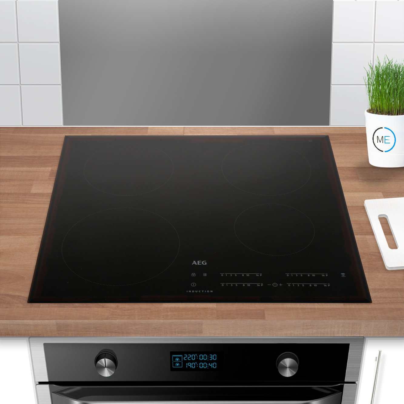 60cm 4 Zone AEG Induction Hob, Black - IKB64401FB - Naamaste London Homewares - 9