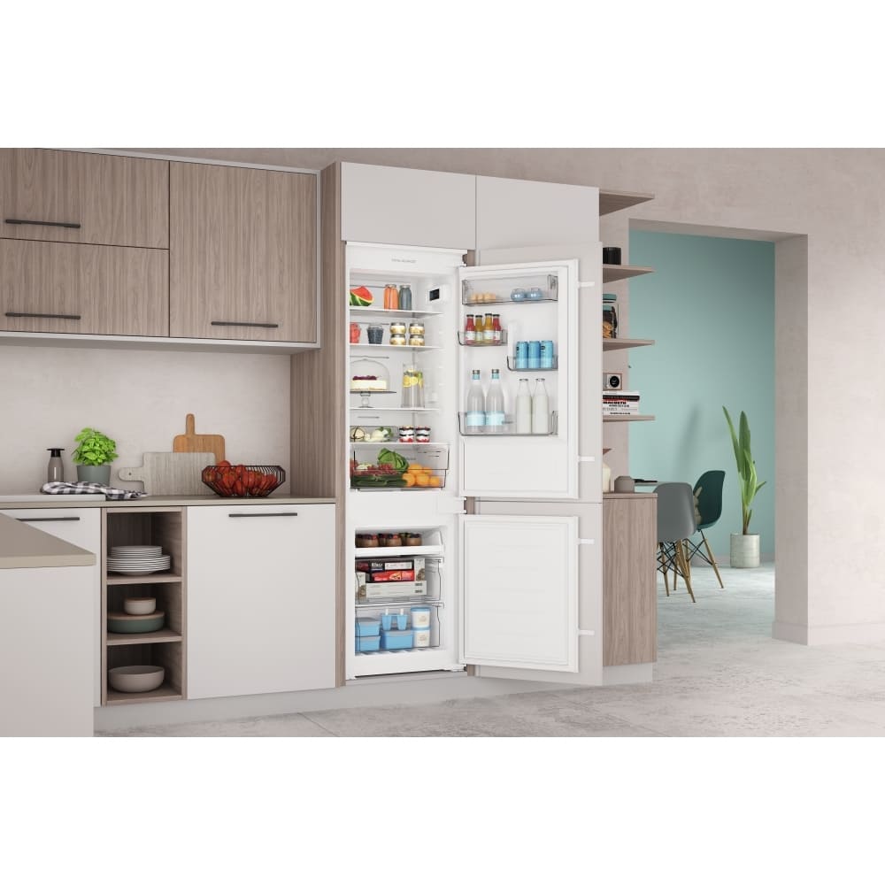 250L Total No Frost Integrated Fridge Freezer, White - Indesit INC18T112UK - London Houseware - 5