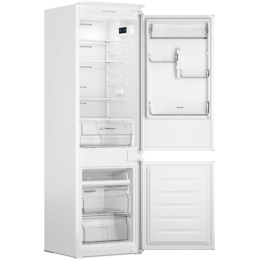 250L Total No Frost Integrated Fridge Freezer, White - Indesit INC18T112UK - London Houseware - 4