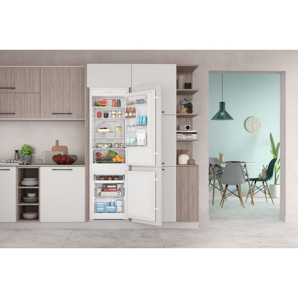 250L Total No Frost Integrated Fridge Freezer, White - Indesit INC18T112UK - London Houseware - 8