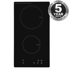 30cm 2 Zone Electric Induction Hob - SIA INDH30BL