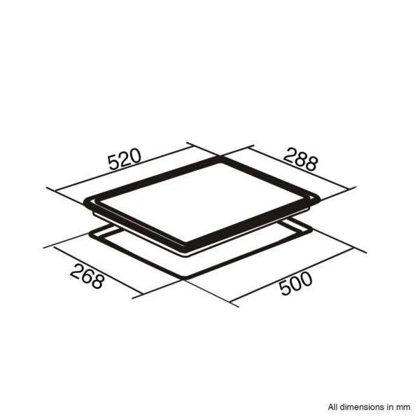 30cm 2 Zone Electric Induction Hob - SIA INDH30BL