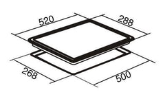 30cm Electric Induction Hob, 2 Zones / Domino - SIA INDH315BL - London Houseware - 3